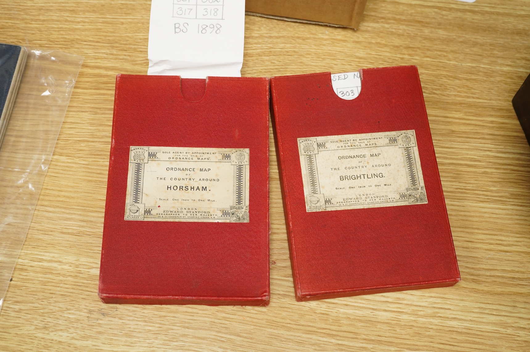 A collection of twenty-seven late 19th and early 20th century Ordnance Survey maps, including the Revised New Series and Third Edition, areas covered include Horsham, Lewes, Brightling, Canterbury, Maidstone & Tunbridge